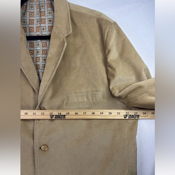 Vintage Sears Perma Prest Corduroy Blazer Tan Brown Men’s Jacket No Size Tag - Picture 9 of 10